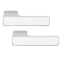 Ручки на розетте M/T Maximal 000238 Cr хром/белое стекло